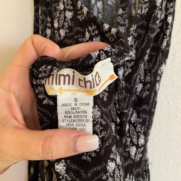 Mimi Chica black floral halter dress NWOT - Picture 5 of 5